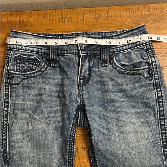 Rock Revival Women's Debbie Straight Embellishdd Jeans Sz 25 - Picture 15 of 15